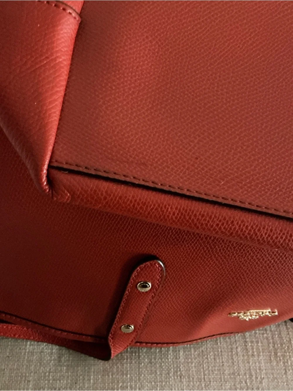 Coach city zip tote vibrant red handbag F36875